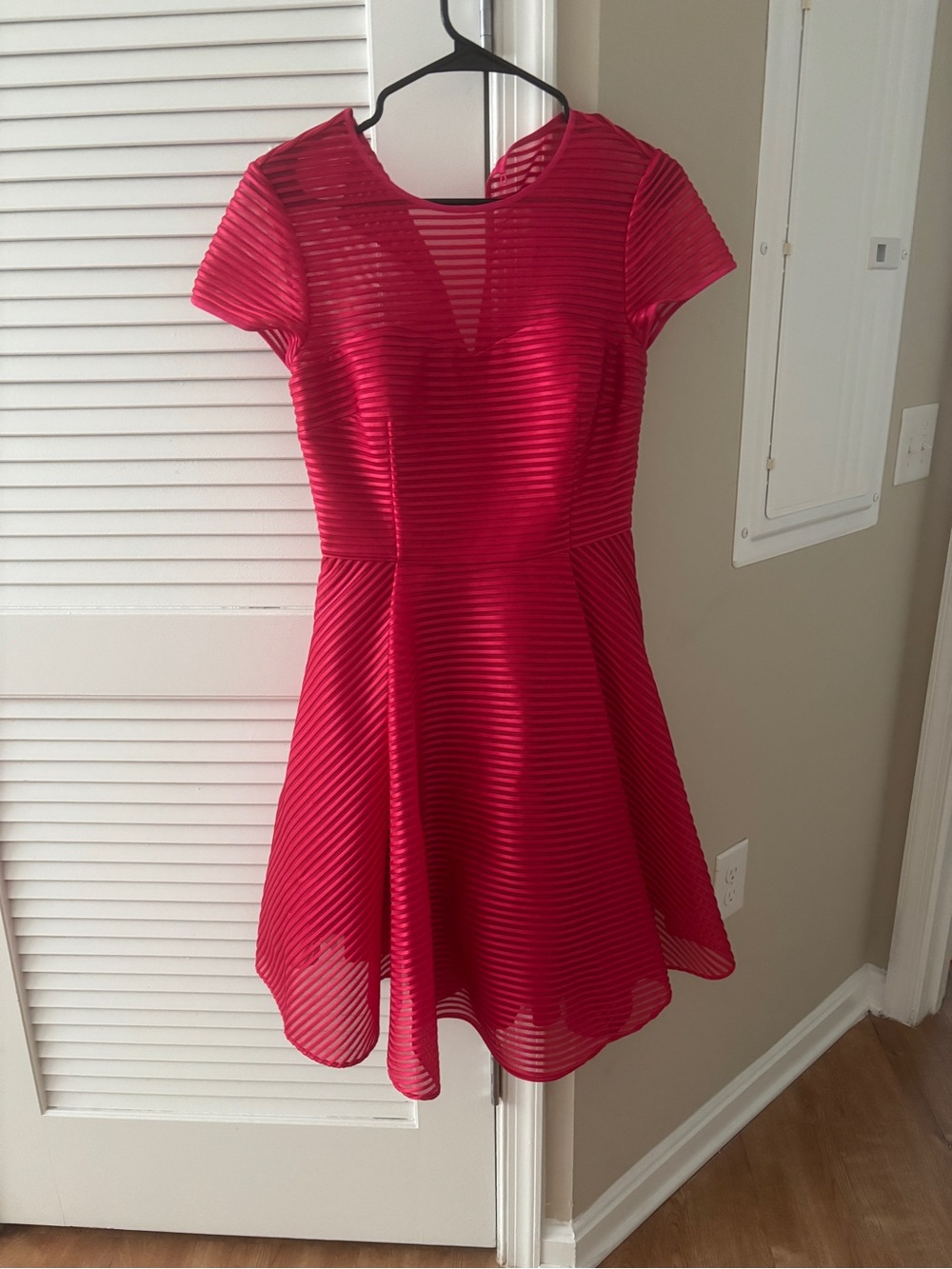 Ted Baker Illusion Stripe Fit & Flare Dress NWOT Sz 2 - Picture 2 of 5